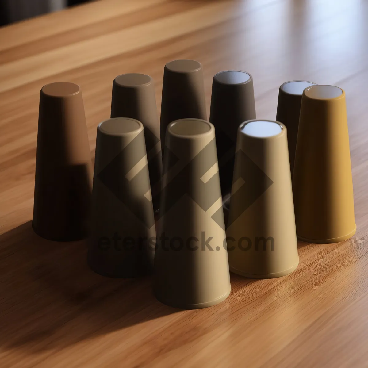 Picture of Bottle and mixer on white background