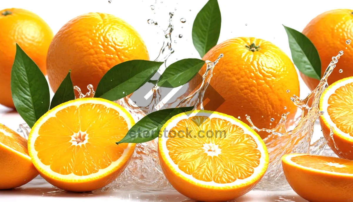 Picture of Healthy citrus fruit breakfast with fresh orange slices.