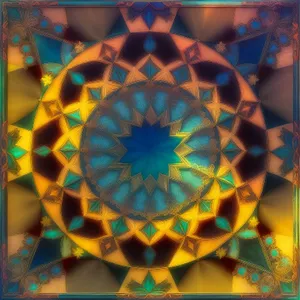 Vibrant Geometric Mosaic in Digital Art