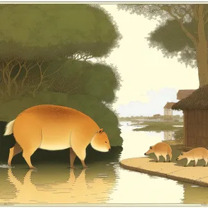 Savings in a Cute Hippo Piggy Bank