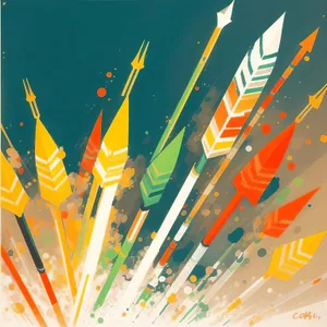 Colorful Pencil Drawing in Rainbow Design