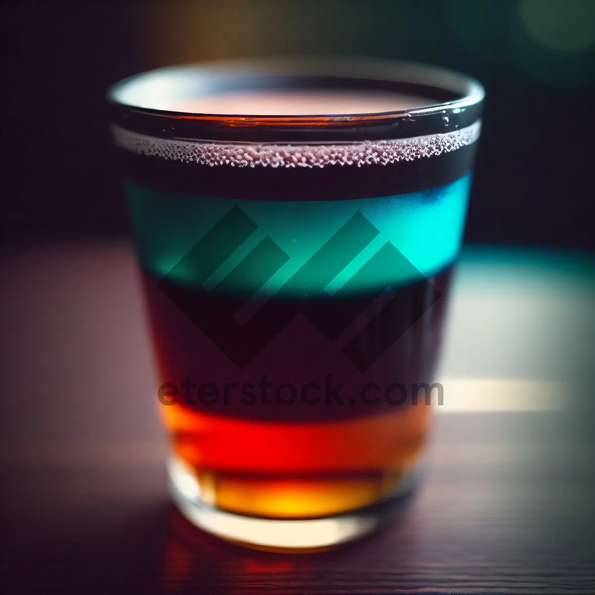 Picture of Frosted Beer Glass on Bar Counter