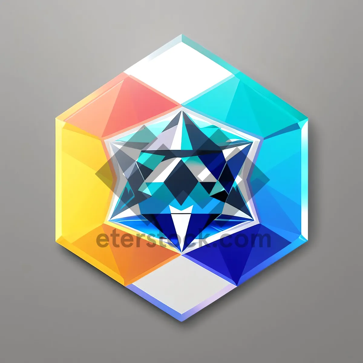 Picture of Sparkling Crystal Symbol - 3D Design Icon