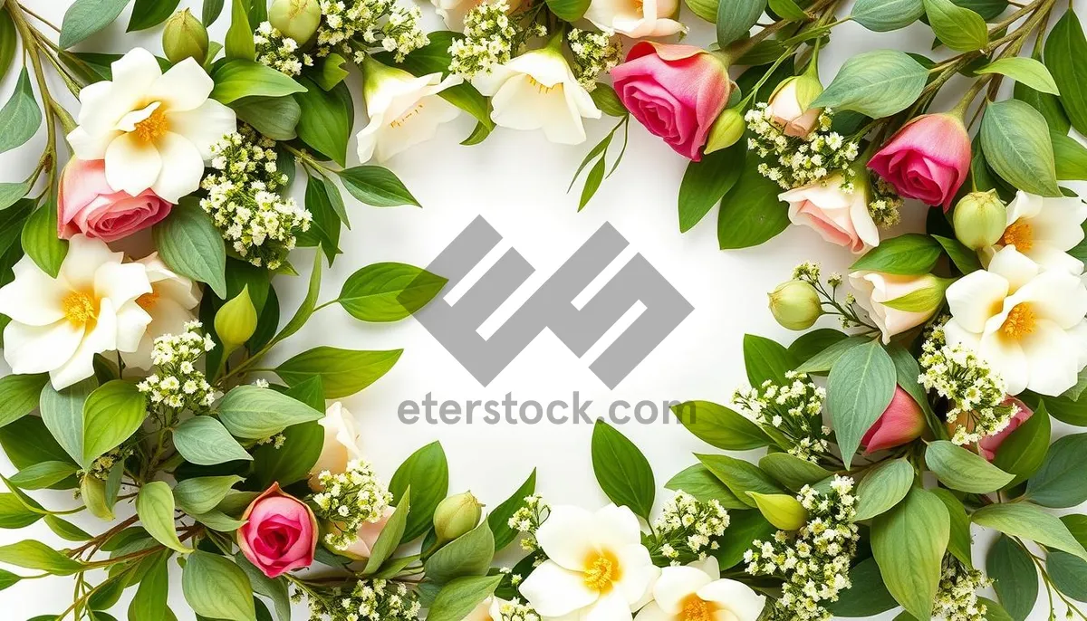 Picture of Floral Summer Branch Decoration with Holly Flowers