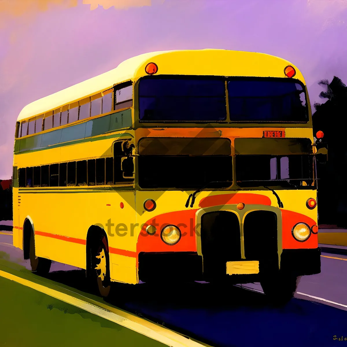 Picture of School Bus - Convenient Public Transportation for Safe Travel