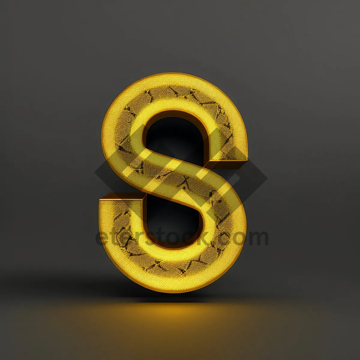 Picture of Coil Structure: 3D Shiny Black Symbol Design