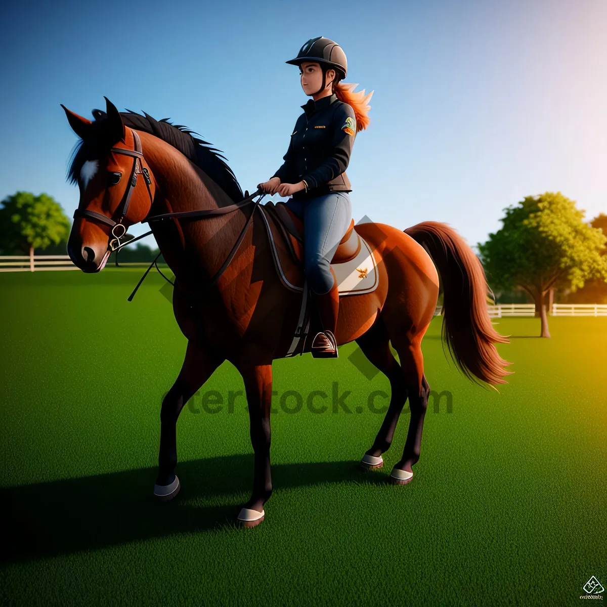 Picture of Speedy Stallion in Equestrian Competition