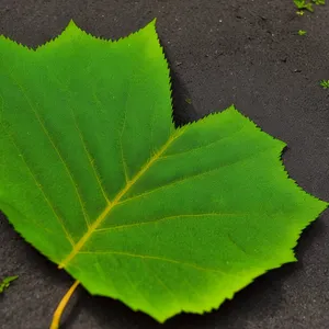 Vibrant Leaf Veins in Lush Garden