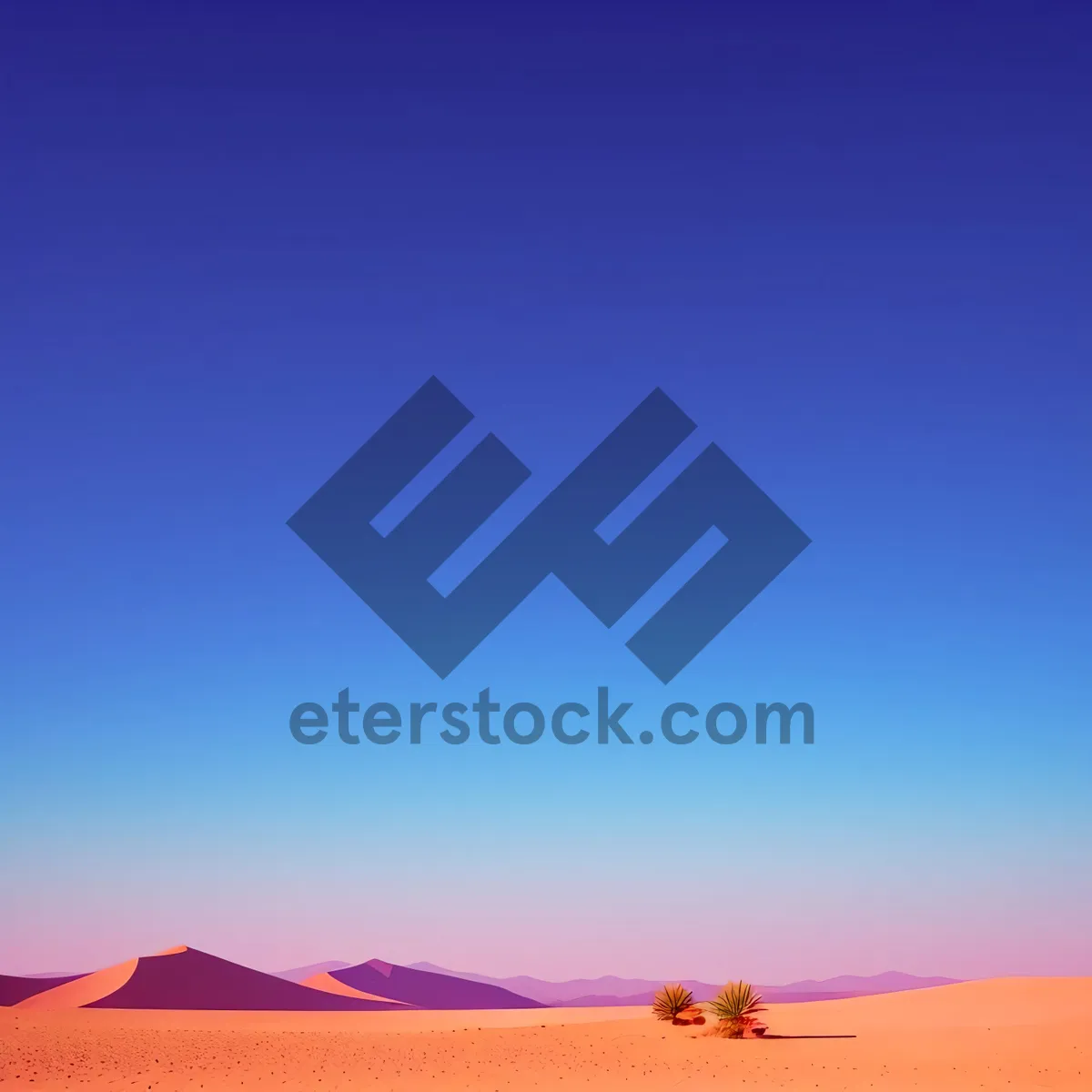 Picture of Dusty Dunes: Sun-kissed Desert Horizon