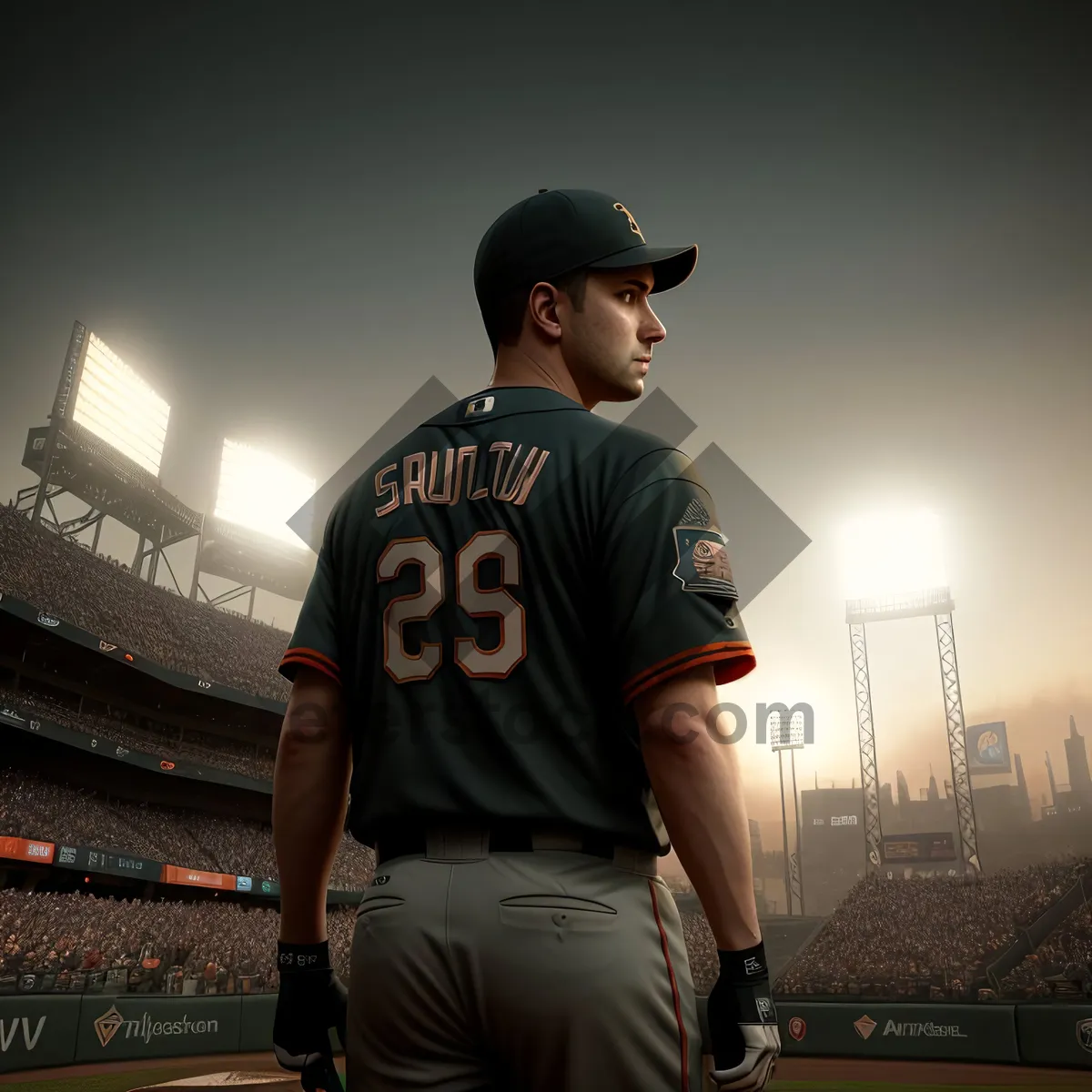 Picture of Handsome Male Athlete Wearing Hat - Portrait