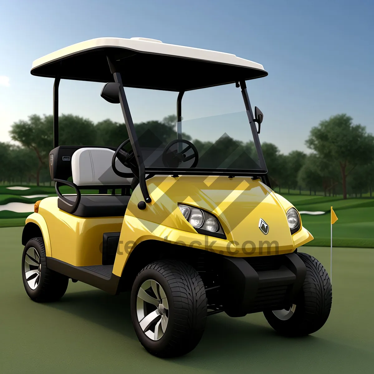 Picture of Golf Cart on the Green