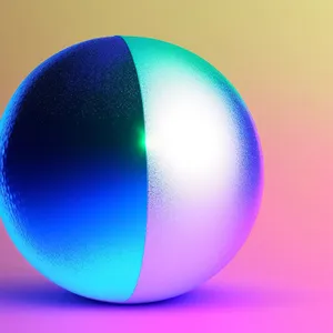 Shiny Glass Sphere Icon with Reflection