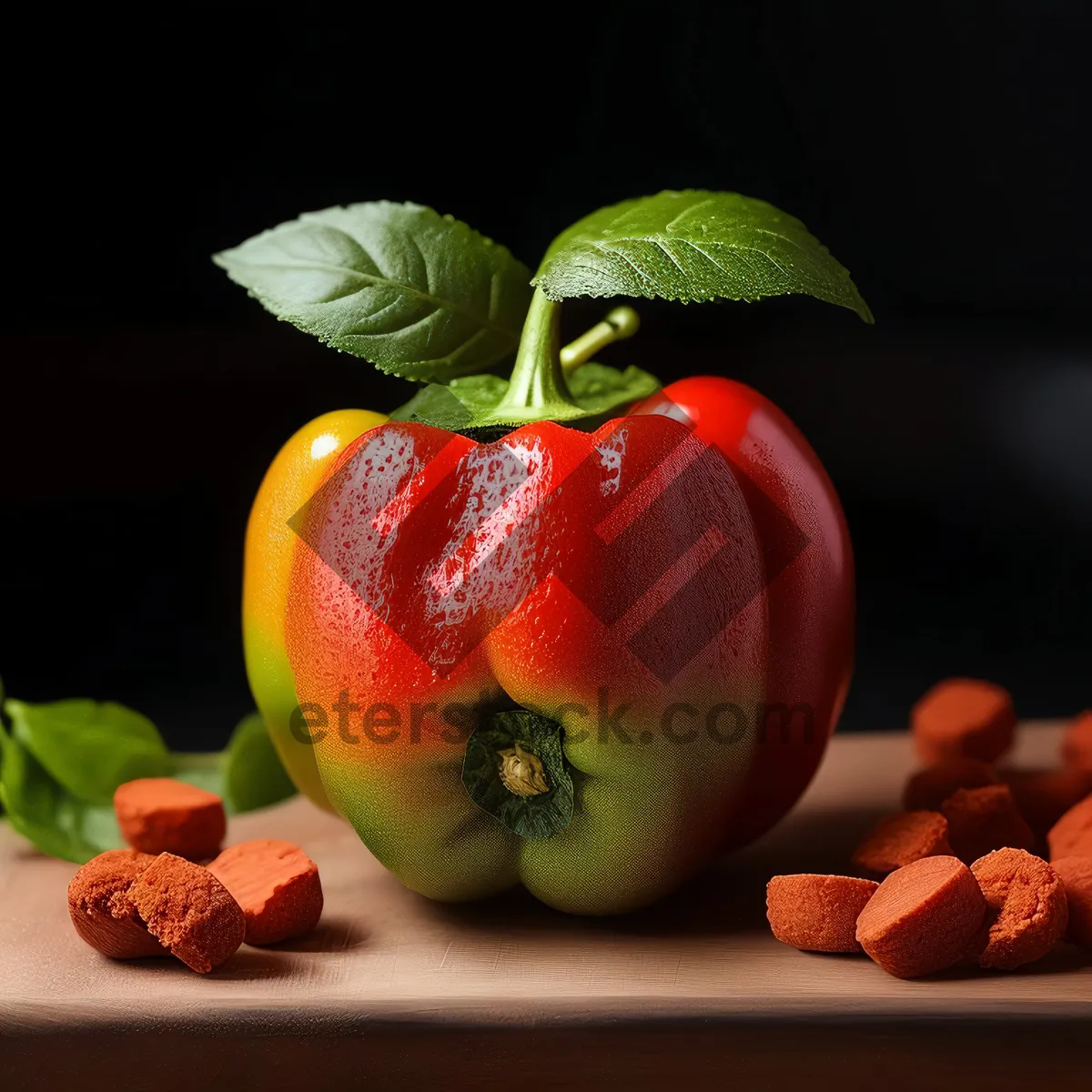 Picture of Fresh Vegetable Salad with Sweet Pepper and Tomatoes.