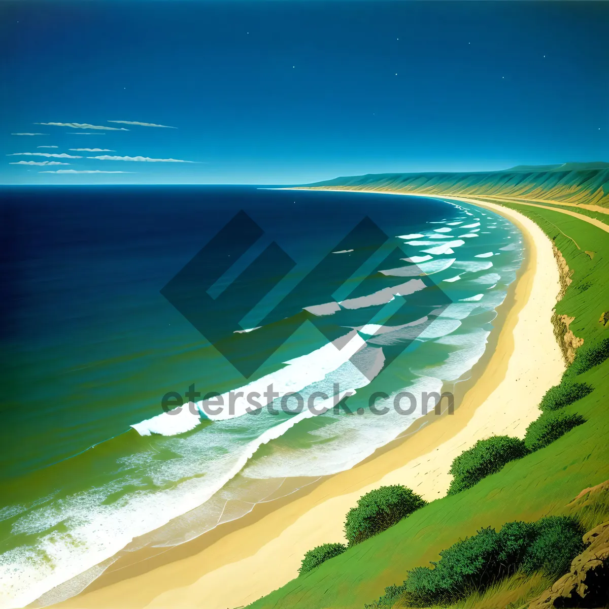 Picture of Sunny Beach Horizon: A Serene Tropical Paradise