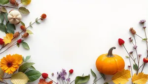Fresh harvest of organic tomatoes and pumpkins.