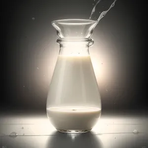 Transparent Milk Glass Container with Beaker Shape