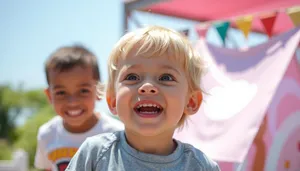 Happy Toddler with Bright Smile and Big Eyes