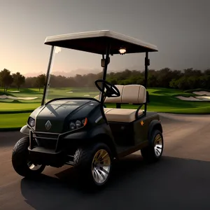 Luxury Golf Car: Speeding on the Road