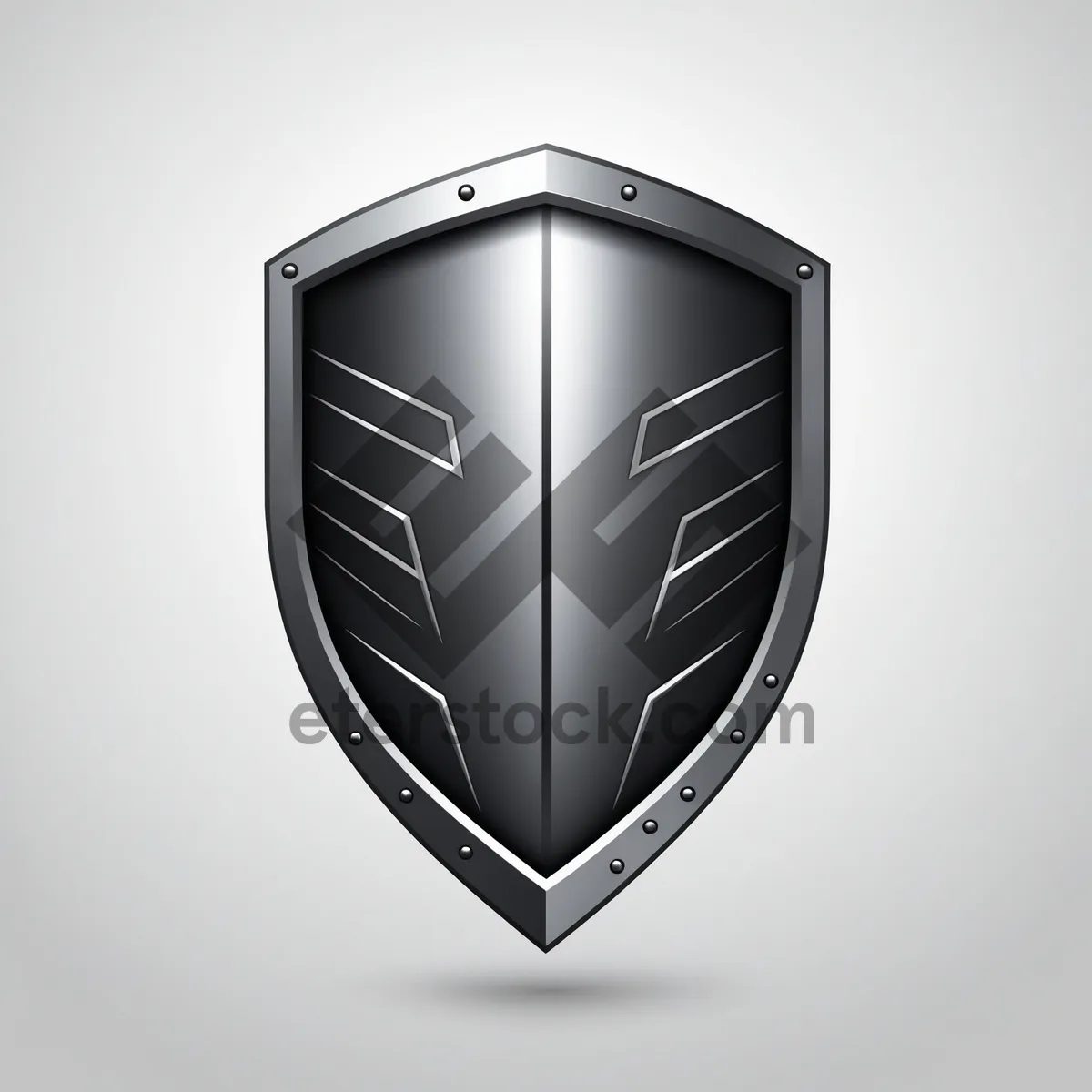 Picture of Graphic shiny metal 3D heart icon symbol