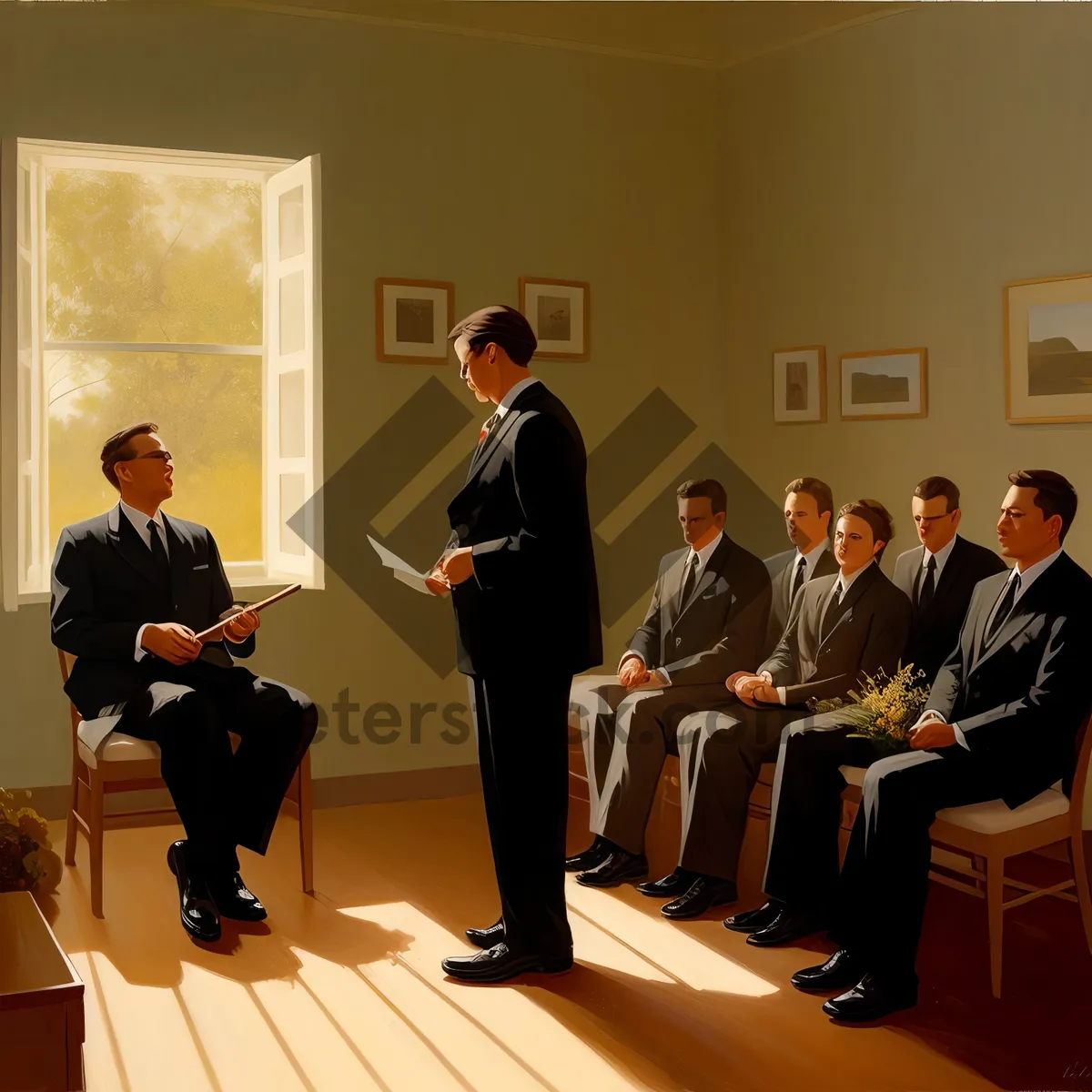 Picture of Professional team working on a project in office.