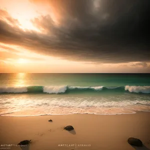 Serenity at Sunset: Tropical Beach Bliss