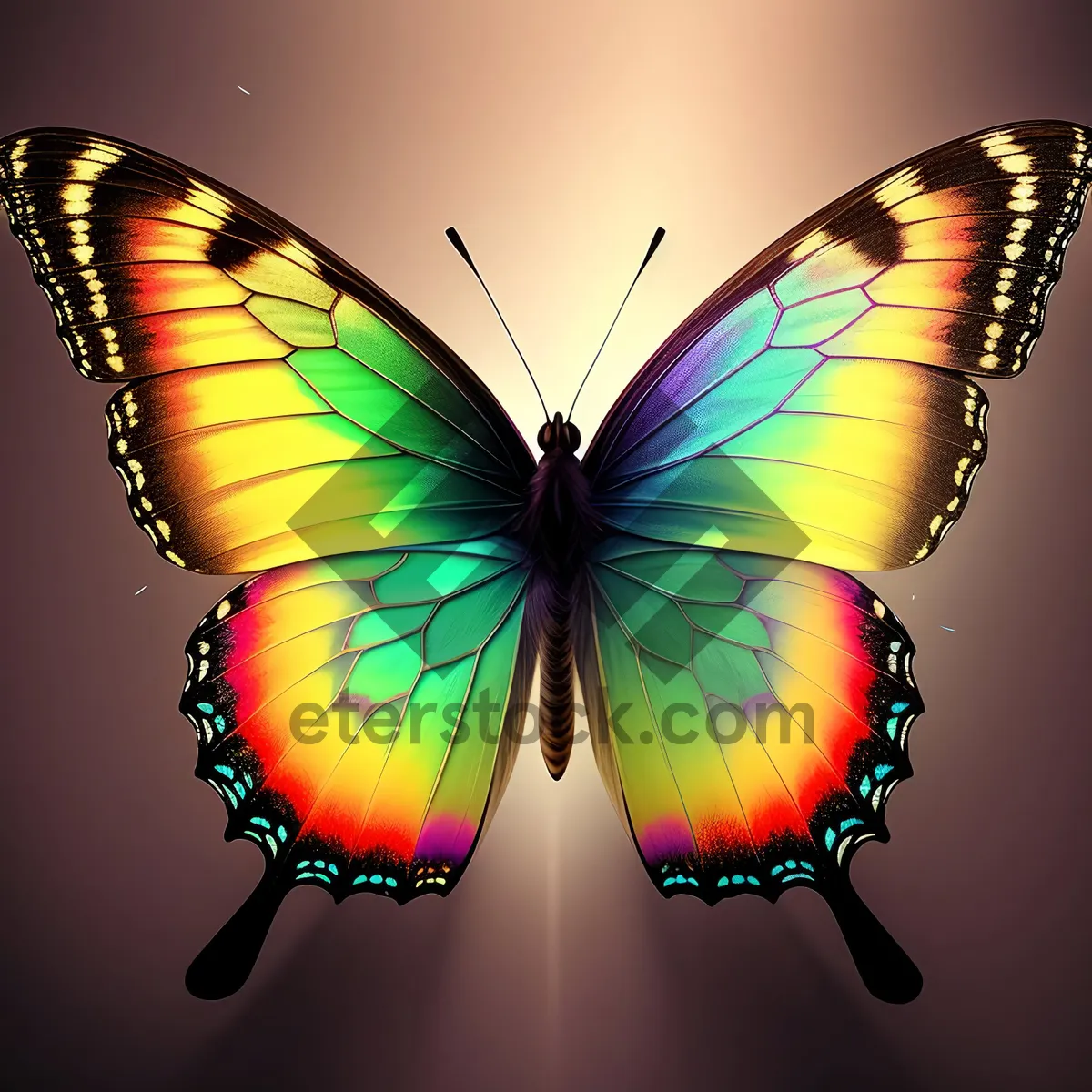 Picture of Colorful Butterfly Wing in Summer Design