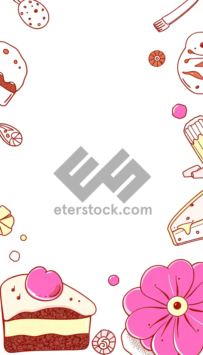 Picture of Romantic Pink Floral Hearts Frame Decoration