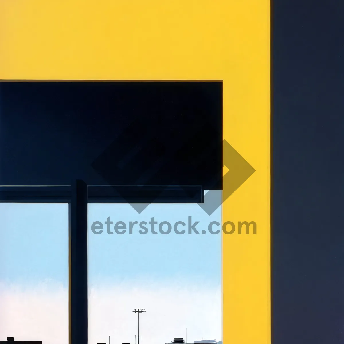 Picture of Clear Sky Message: Blank Billboard Display with Cloud Background