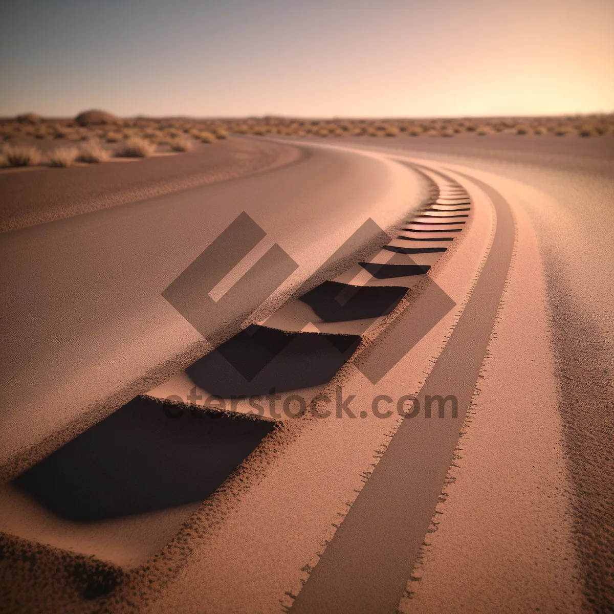 Picture of Vast Desert Dunes Under Sunlit Sky
