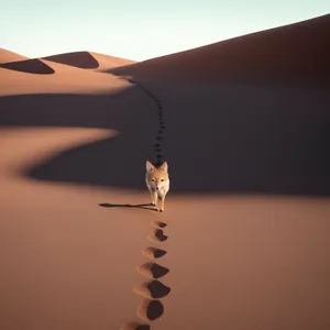 Sunset Silhouette Over Desert Sands