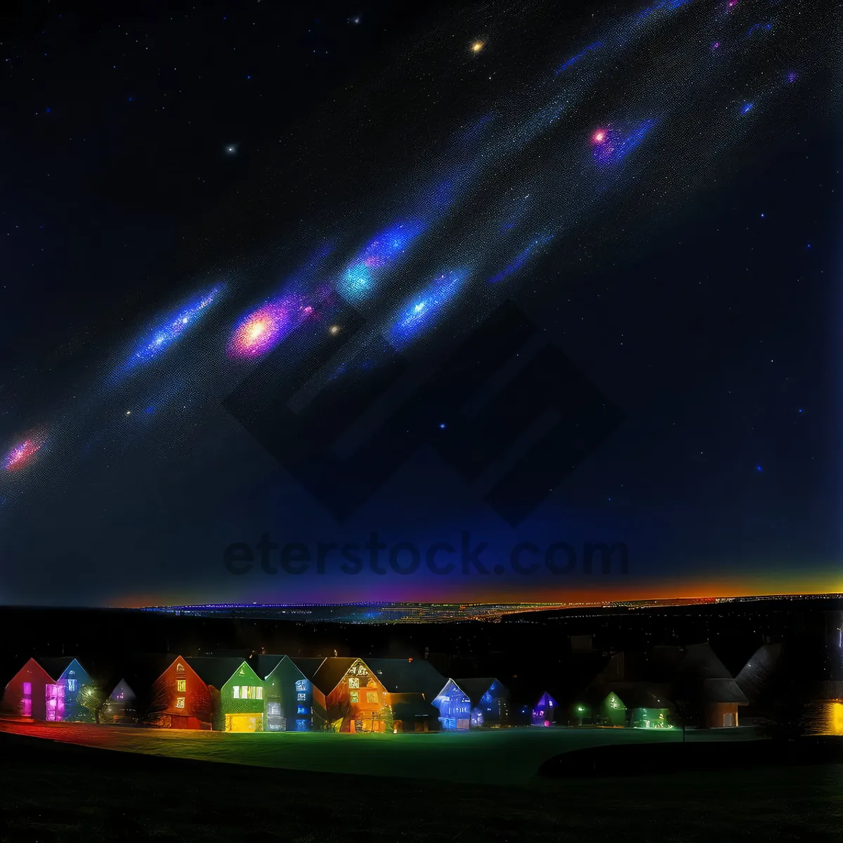 Picture of Cosmic Galaxy Night Sky Star Bright Backdrop Photo.