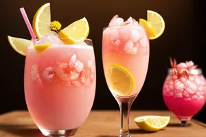 Refreshing champagne cocktail for party celebration.