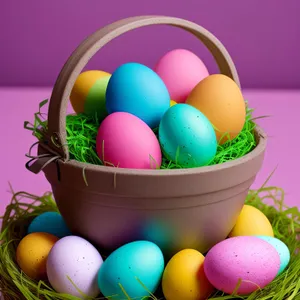 Vibrant Easter Egg Decorations and Candy