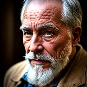 Wise and Weathered: Aging Gentleman with Graying Hair