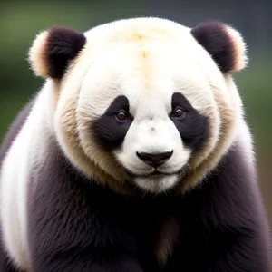 Cute Giant Panda Bear in Wildlife