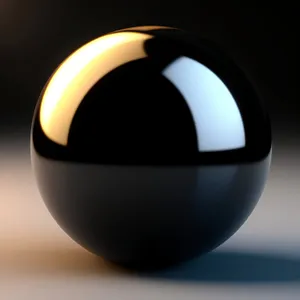 Shiny Glass Sphere Icon: 3D Button Design
