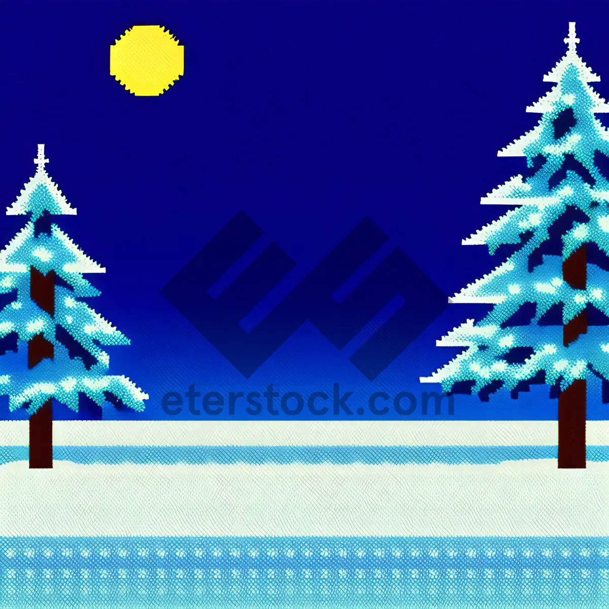 Picture of Festive Winter Tree Silhouette Decoration