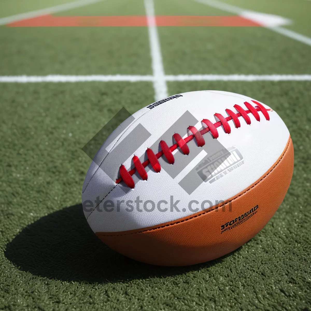 Picture of Rugby Ball on Grass: Sport Equipment for Game