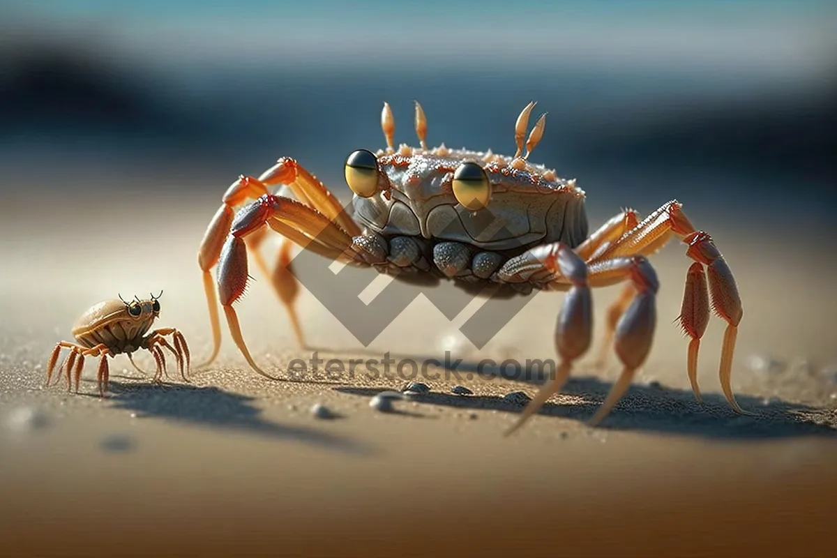 Picture of Close-up of a crab - Seafood delicacy portrait.