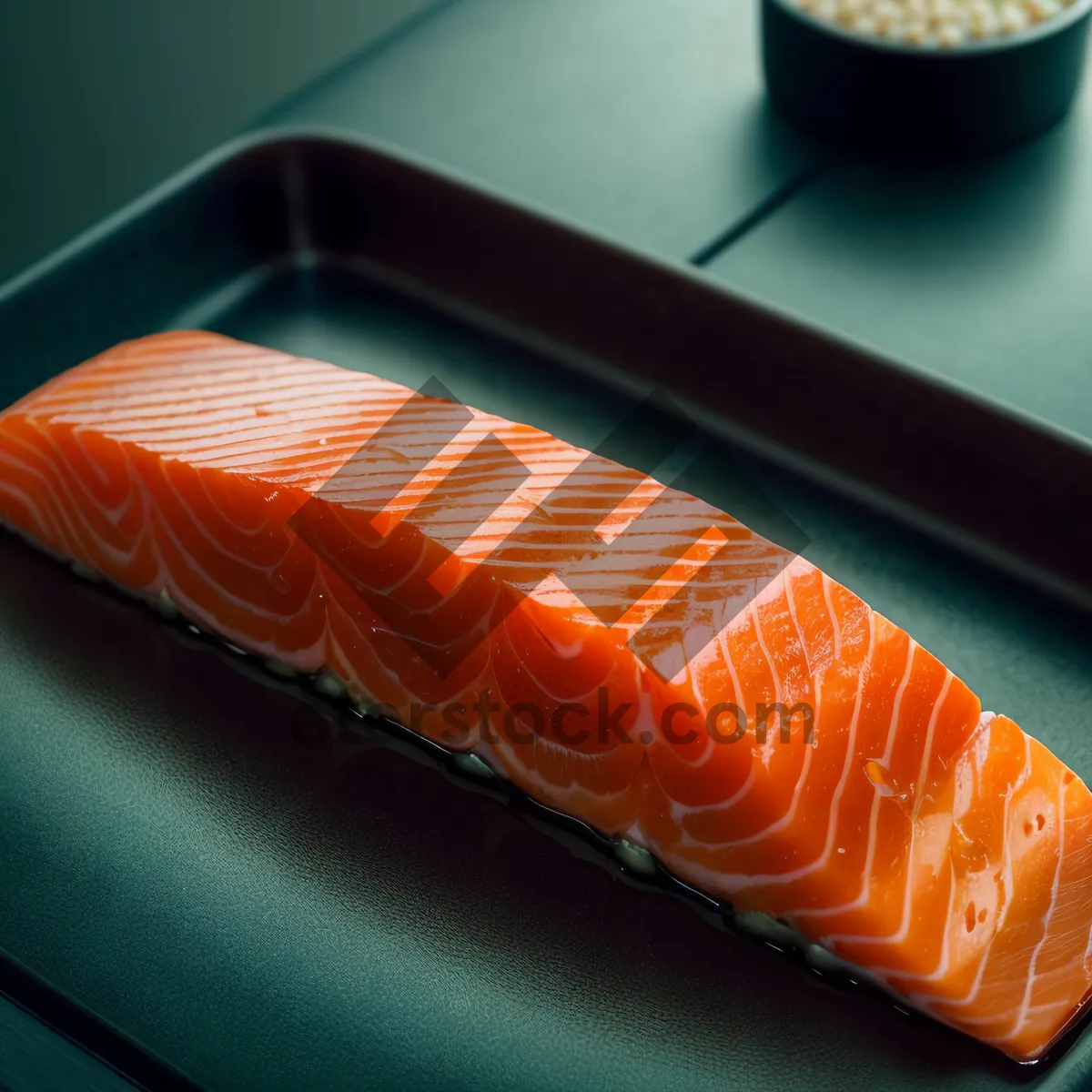 Picture of Fresh Salmon Fillet on Gourmet Plate