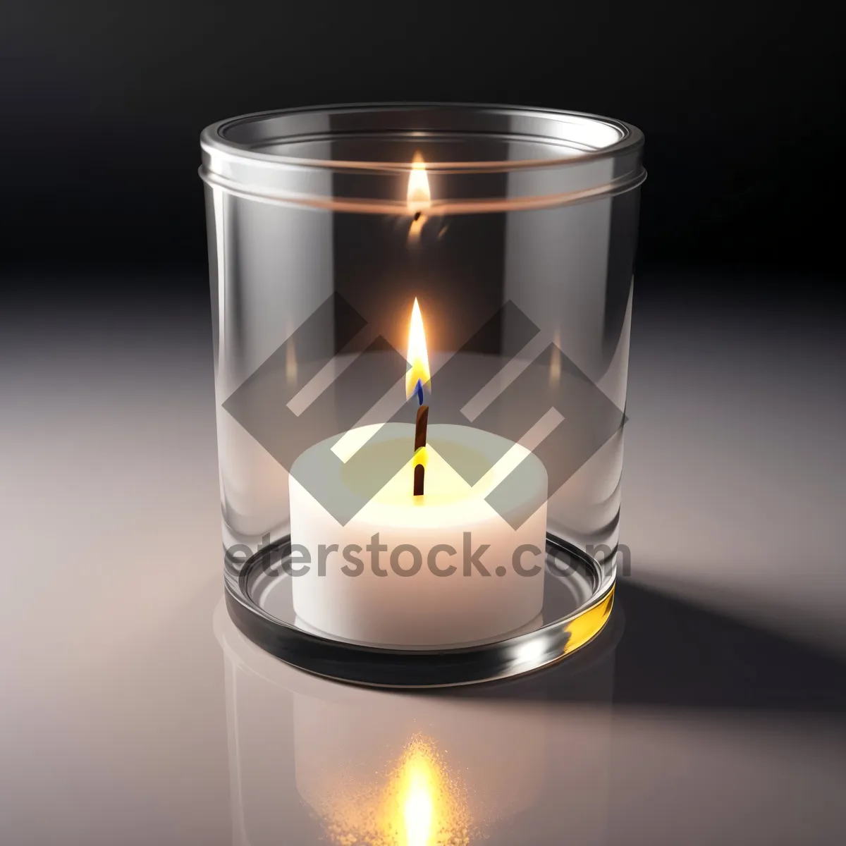 Picture of Candle Flame Shining in Darkness