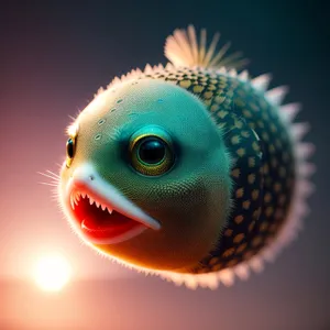 Puffer Fish in Seawater