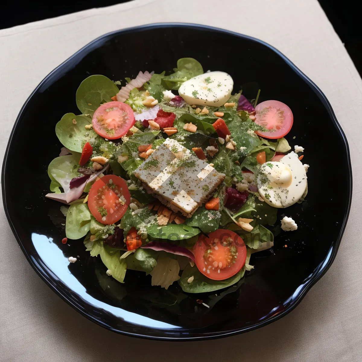 Picture of Gourmet Grilled Beef Salad with Spicy Pepper Sauce
