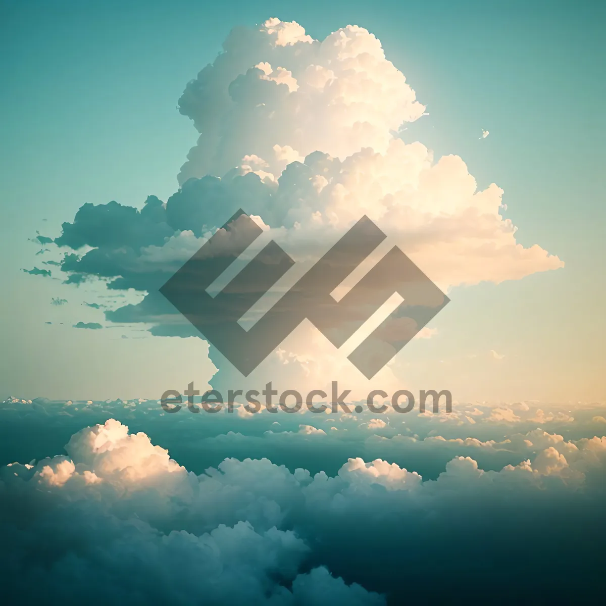 Picture of Vibrant Summer Sky with Lush Cloudscape