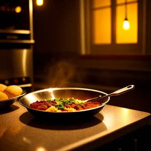 Flame-lit cooking essentials: Candle, Wok & Pan