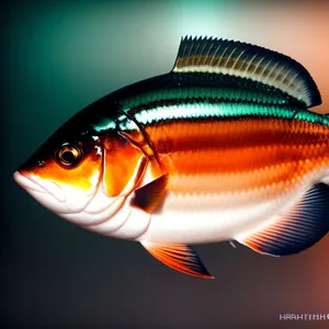 Colorful Goldfish Swimming in Aquarium Bowl