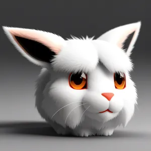 Fluffy Bunny with Adorable Ear Ears