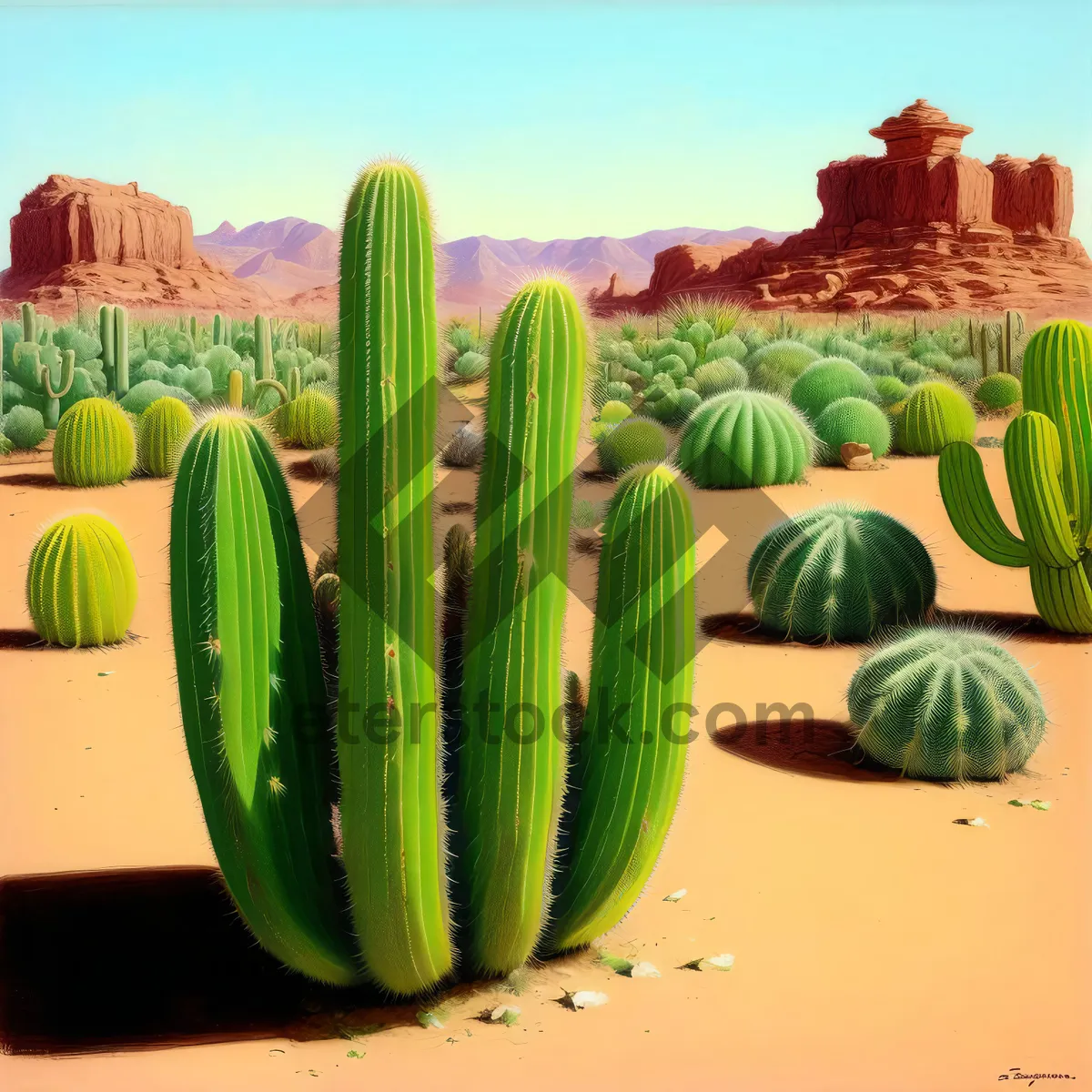 Picture of Cactus Plantain: Fresh, Healthy Vegetable Fruit