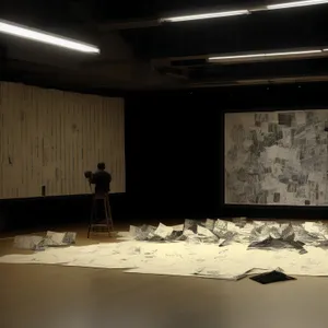 Modern luxury interior design with wood and light.