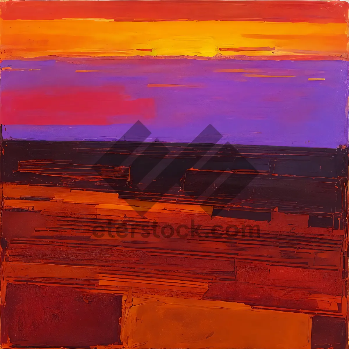 Picture of Vintage Skyline in Sunset: Landscape Chest Box